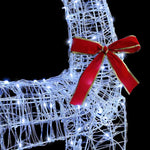 Reinsdyr Trekke Slede Kaldhvit 70 X 26 X 128,5 Cm Akryl