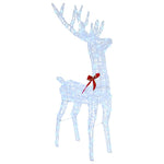 Reinsdyr Trekke Slede Kaldhvit 70 X 26 X 128,5 Cm Akryl