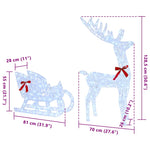 Reinsdyr Trekke Slede Kaldhvit 70 X 26 X 128,5 Cm Akryl