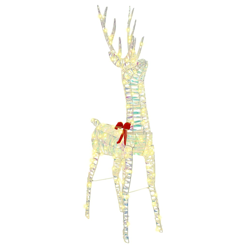 Reinsdyr Trekke Slede Varmhvit 70 X 26 X 128,5 Cm Pet