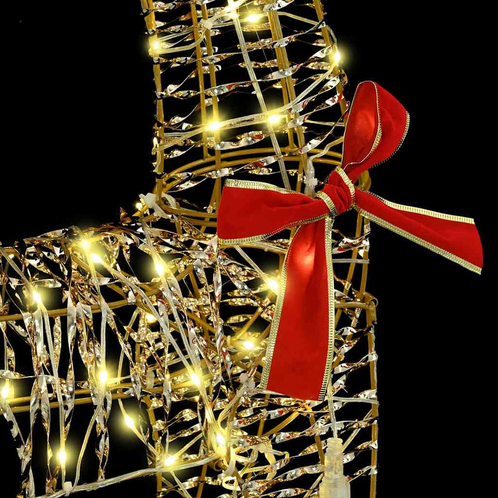 Reinsdyr Trekke Slede Varmhvit 70 X 26 X 128,5 Cm Pet