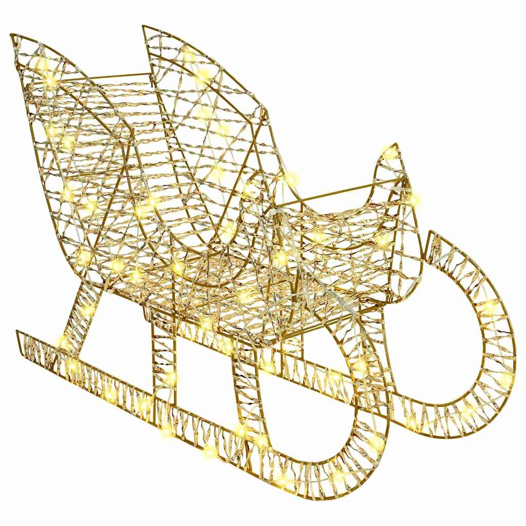 Reinsdyr Trekke Slede Varmhvit 70 X 26 X 128,5 Cm Pet