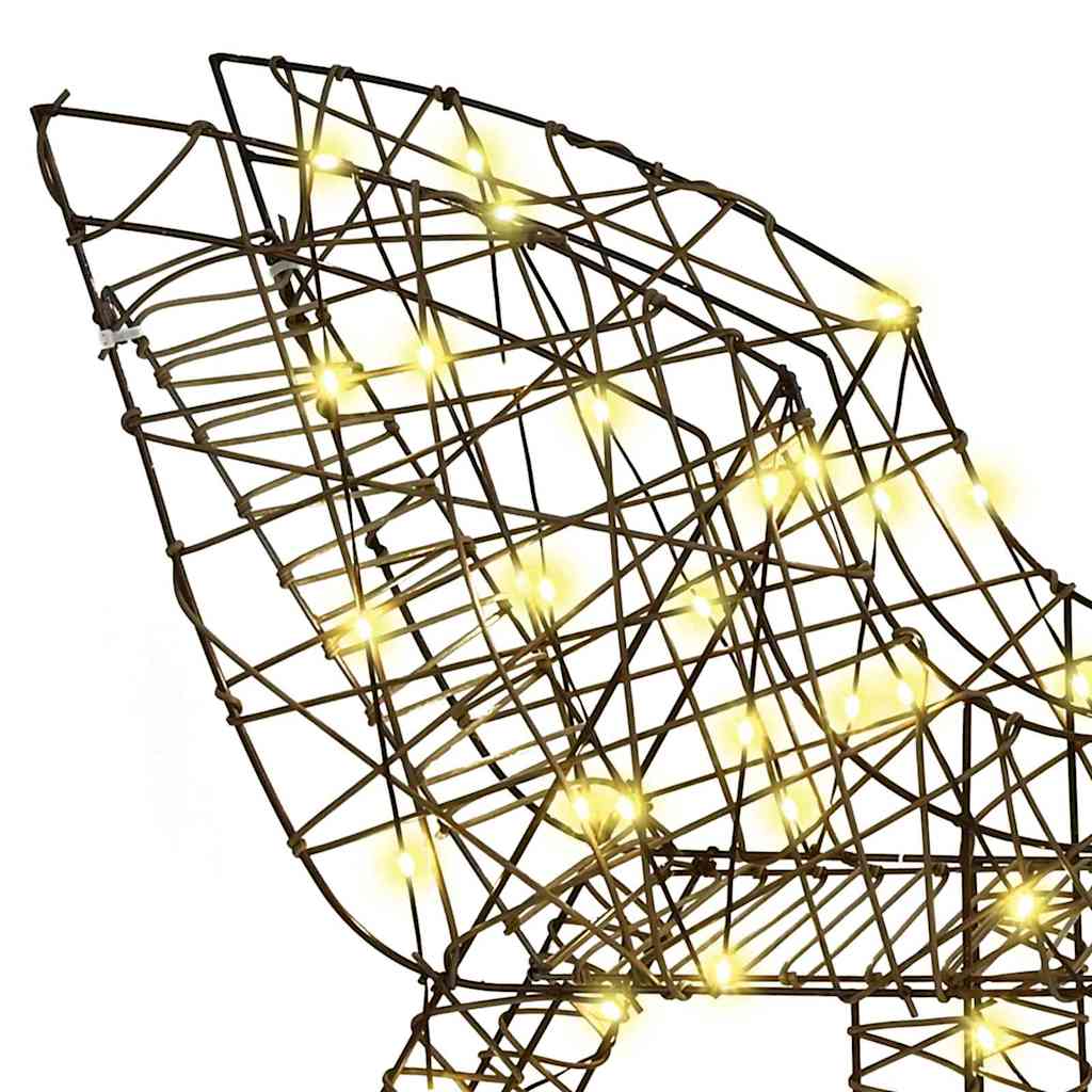 Reinsdyr Trekke Slede Varmhvit 70 X 26 X 128,5 Cm Rotting