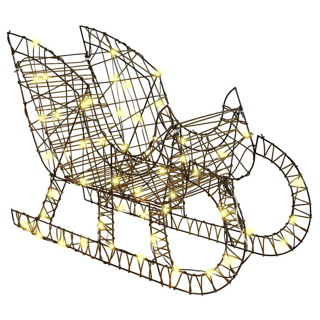 Reinsdyr Trekke Slede Varmhvit 70 X 26 X 128,5 Cm Rotting