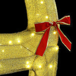 Reinsdyr Trekke Slede Varmhvit 70 X 26 X 128,5 Cm Stoff