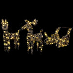 Reinsdyr Trekke Slede Varmhvit 52.5 X 28 X 32.5 Cm Rotting