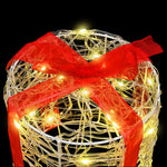 Gaveeske Dekorasjon 3 Pcs Varmhvit 20 X 20 X 21 Cm Akryl