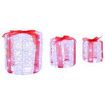 Gaveeske Dekorasjon 3 Pcs Kaldhvit 20 X 20 X 21 Cm Akryl