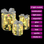 Gaveeske Dekorasjon 3 Pcs Varmhvit 20 X 20 X 20 Cm Pet