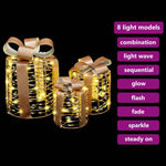 Gaveeske Dekorasjon 3 Pcs Varmhvit 20 X 20 X 20 Cm Pet