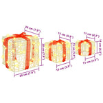 Gaveeske Med 60 Led 3 Pcs Varmhvit 20 X 20 X 20 Cm Akryl