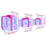 Gaveeske Med 60 Led 3 Pcs Blå 20 X 20 X 20 Cm Akryl