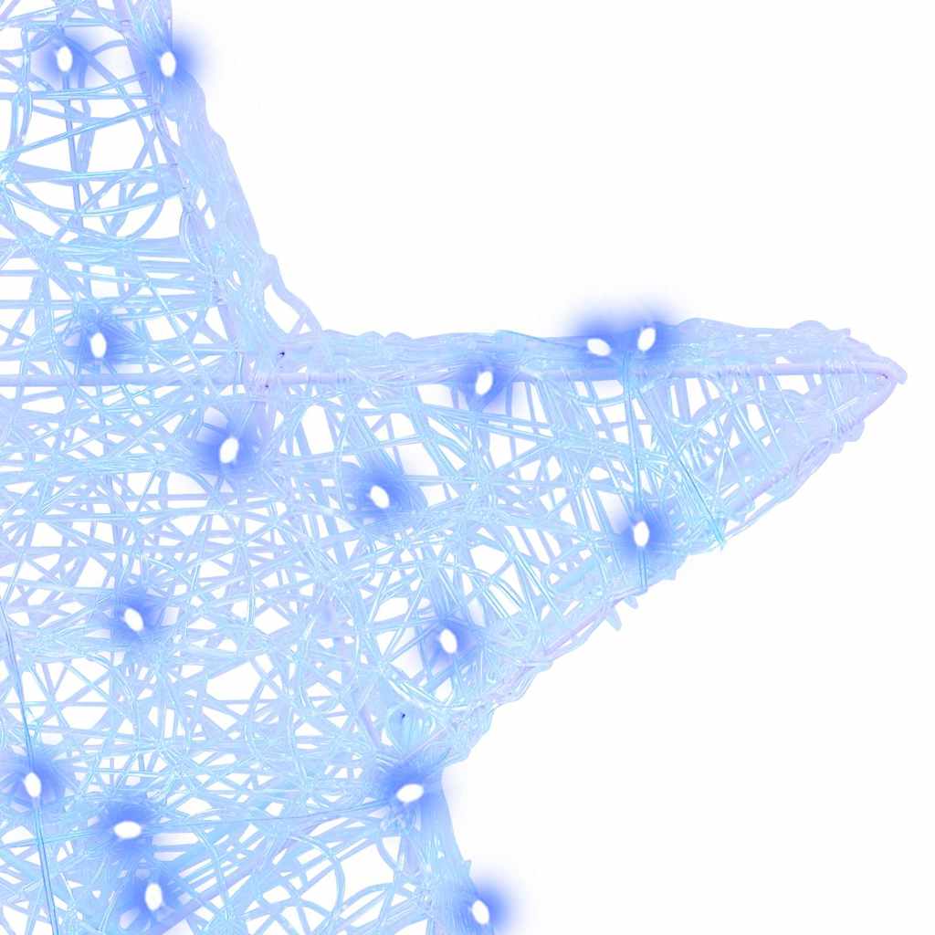 3D Stjerne Med 50 Led Blå 55 X 53,5 X 10 Cm Akryl