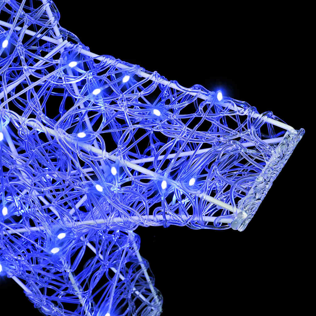3D Stjerne Med 50 Led Blå 55 X 53,5 X 10 Cm Akryl