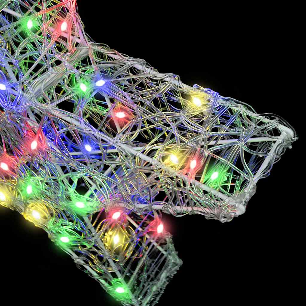 3D Stjerne Med 50 Led Flerfarget 55 X 53,5 X 10 Cm Akryl