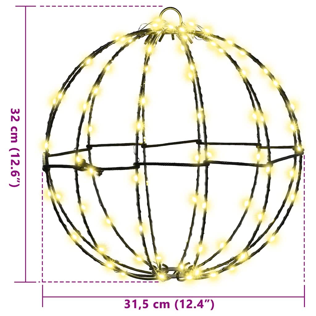 Kule Med 96 Led Varmhvit 30 Cm Metall