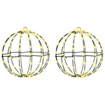 Kule Med 192 Led 2 Pcs Varmhvit 30 Cm Metall