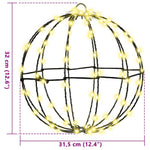 Kule Med 192 Led 2 Pcs Varmhvit 30 Cm Metall