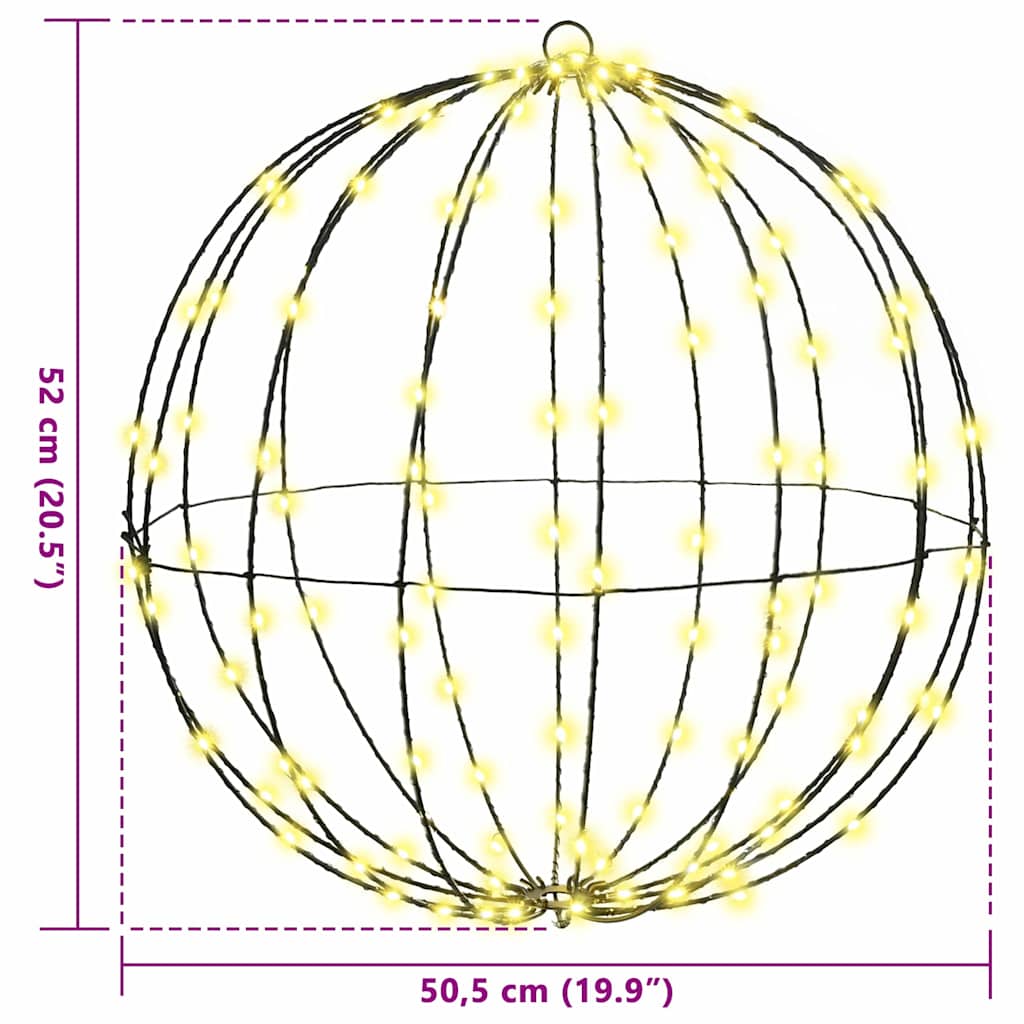 Kule Med 320 Led 2 Pcs Varmhvit 50 Cm Metall