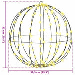 Kule Med 320 Led 2 Pcs Varmhvit 50 Cm Metall