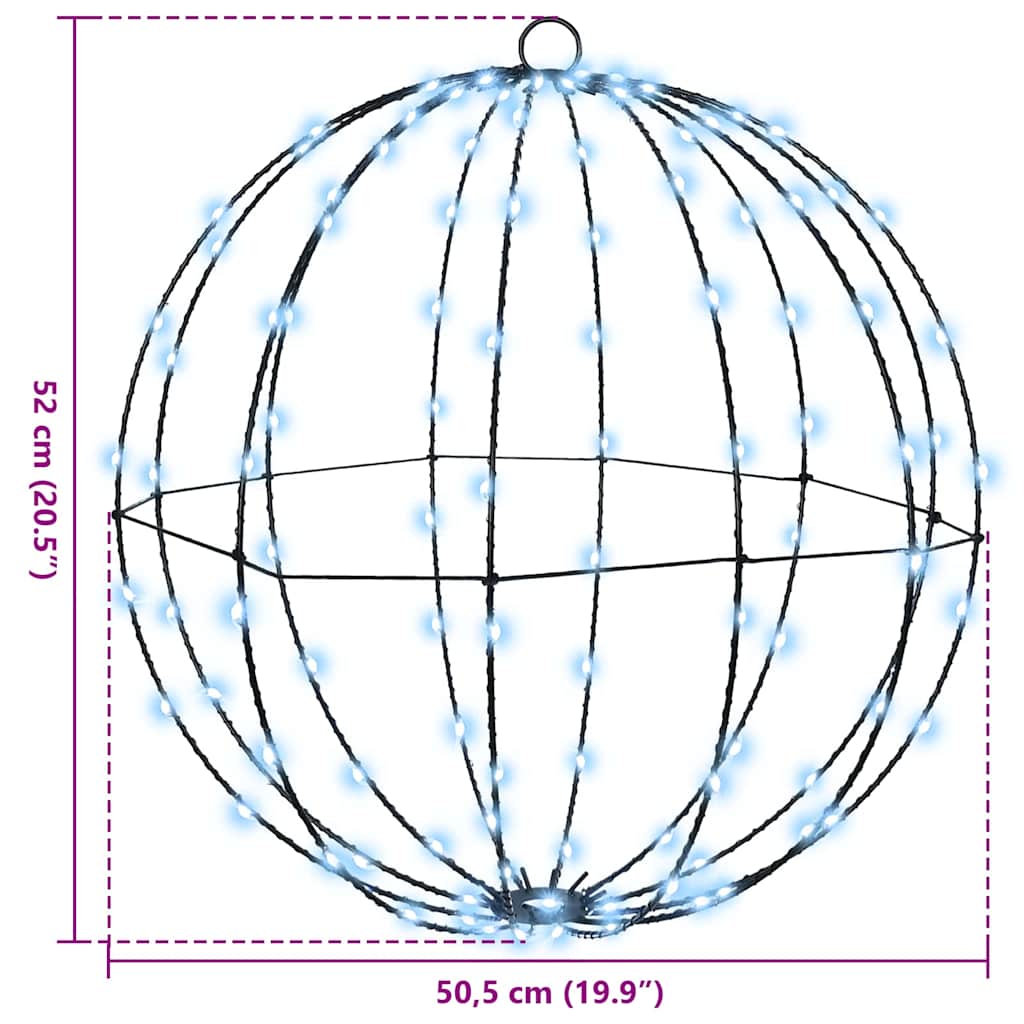 Kule Med 320 Led 2 Pcs Kaldhvit 50 Cm Metall