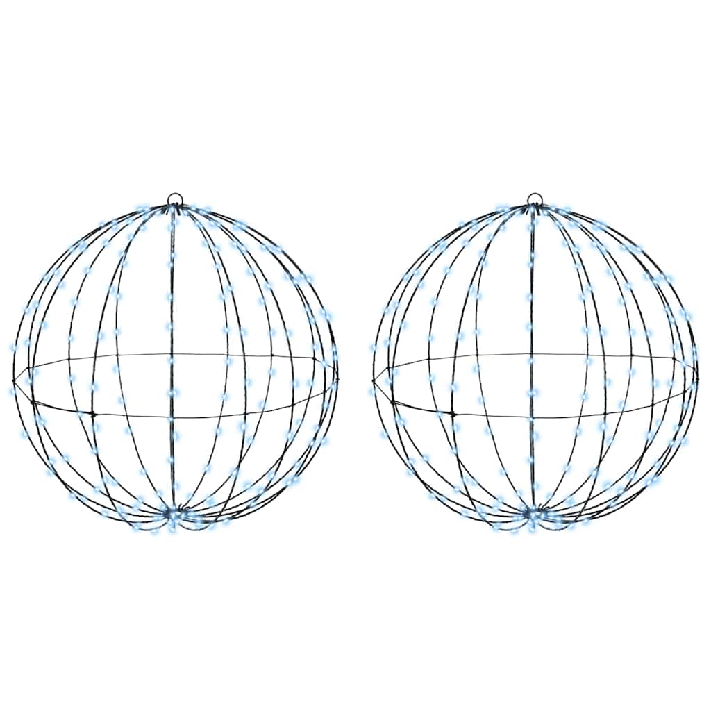 Kule Med 384 Led 2 Pcs Kaldhvit 60 Cm Metall