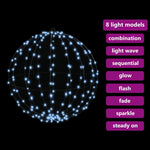 Kule Med 384 Led 2 Pcs Kaldhvit 60 Cm Metall