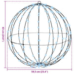 Kule Med 384 Led 2 Pcs Kaldhvit 60 Cm Metall