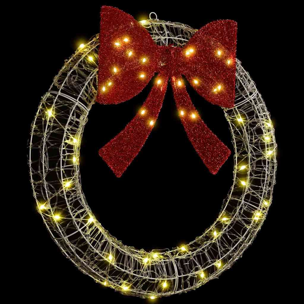 Krans Med 60 Led Varmhvit 75 Cm Akryl