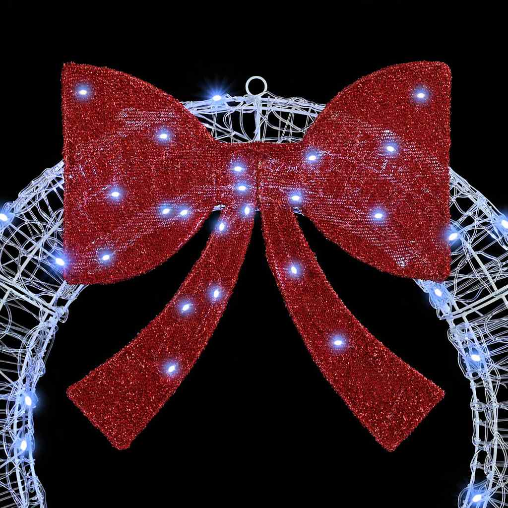 Krans Med 60 Led Kaldhvit 75 Cm Akryl