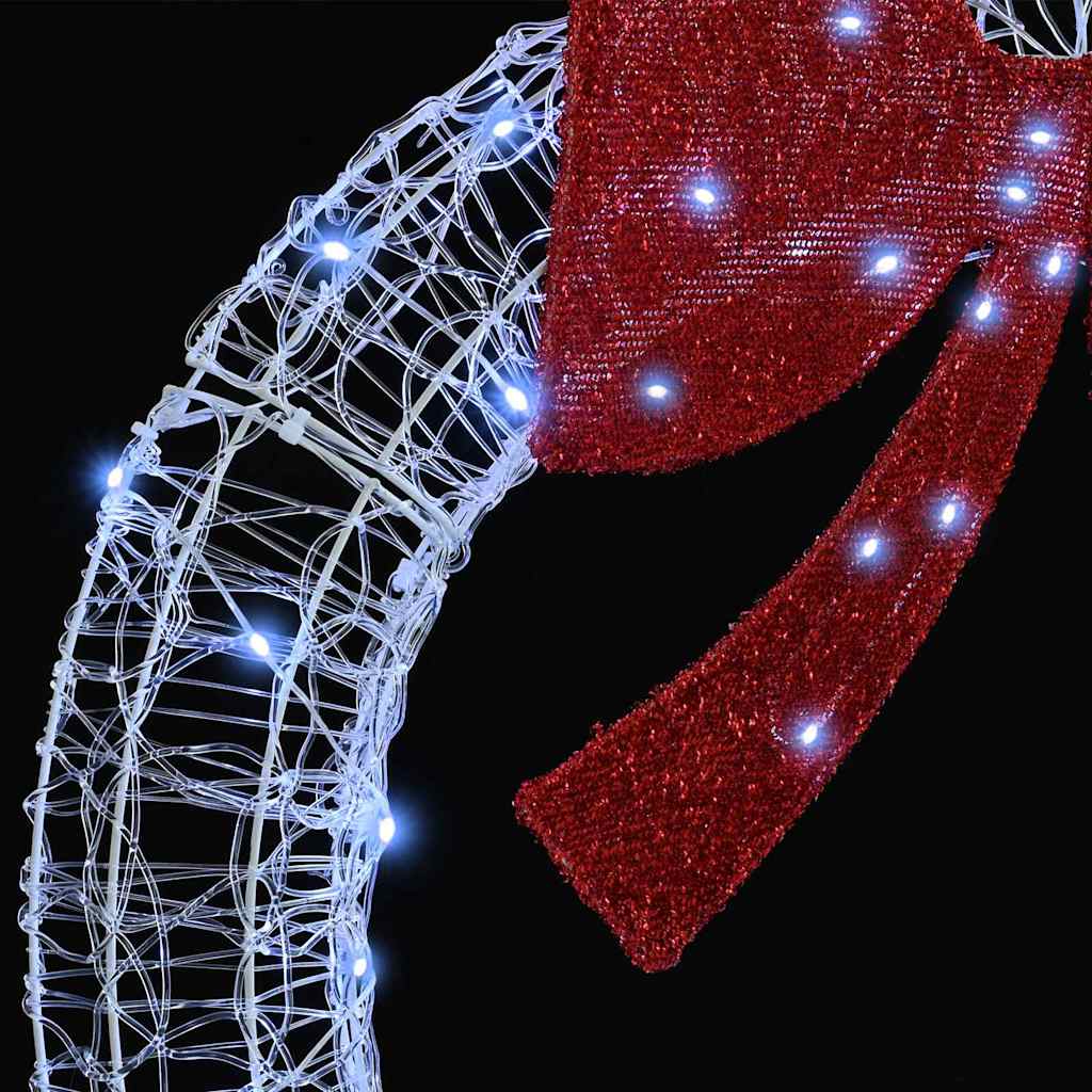 Krans Med 60 Led Kaldhvit 75 Cm Akryl