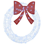 Krans Med 60 Led Kaldhvit 75 Cm Akryl