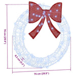 Krans Med 60 Led Kaldhvit 75 Cm Akryl