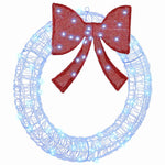 Krans Med 60 Led Blå 75 Cm Akryl