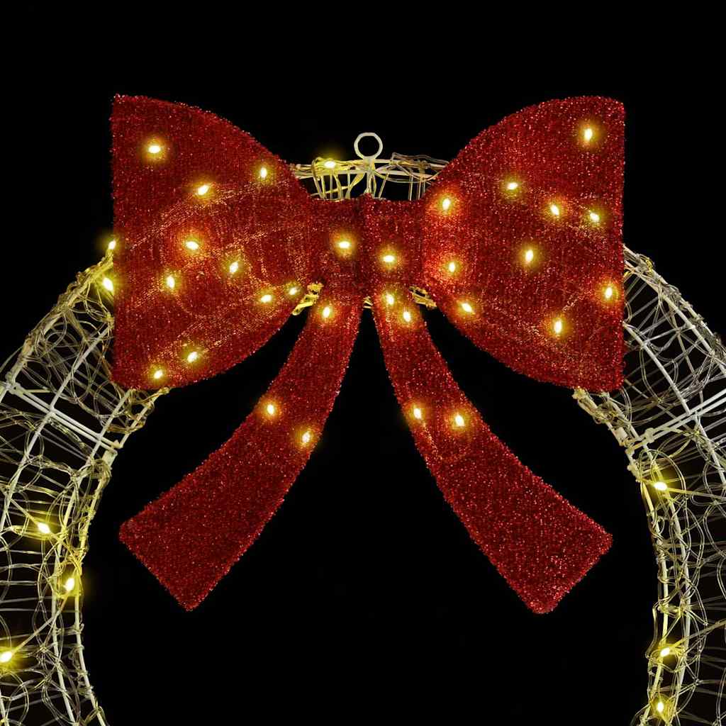 Krans Med 80 Led Varmhvit 90 Cm Akryl