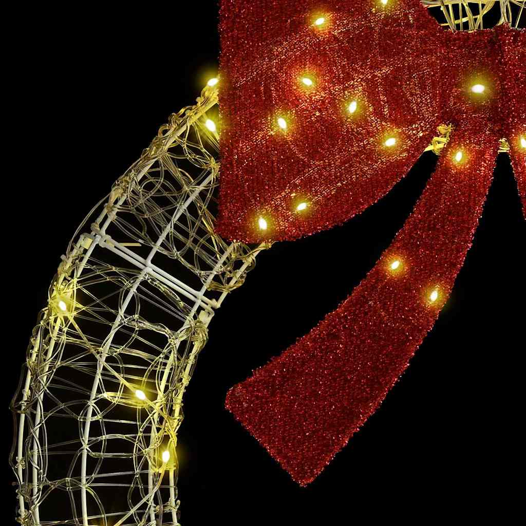 Krans Med 80 Led Varmhvit 90 Cm Akryl