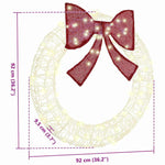 Krans Med 80 Led Varmhvit 90 Cm Akryl