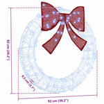 Krans Med 80 Led Kaldhvit 90 Cm Akryl