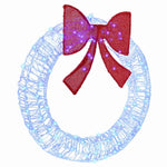 Krans Med 80 Led Blå 90 Cm Akryl