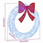 Krans Med 80 Led Blå 90 Cm Akryl