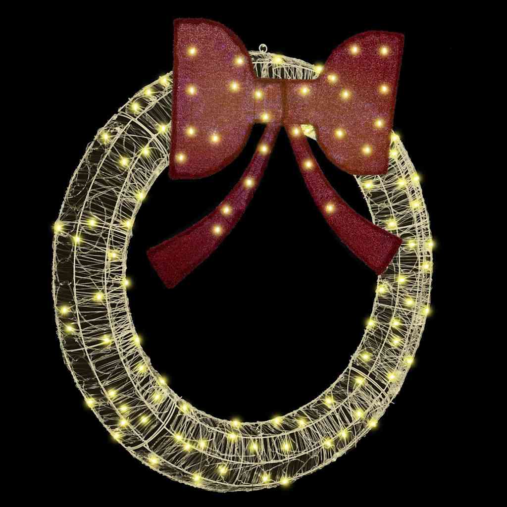 Krans Med 150 Led Varmhvit 120 Cm Akryl