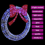 Krans Med 150 Led Blå 120 Cm Akryl