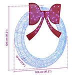 Krans Med 150 Led Blå 120 Cm Akryl