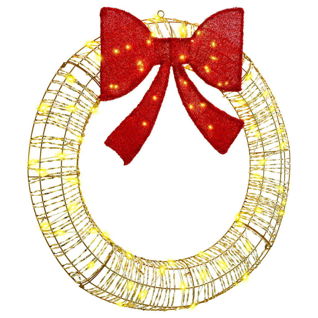 Krans Med 80 Led Varmhvit 90 Cm Pet