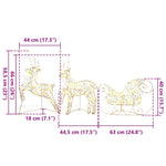 Led Reinsdyr Med 60 Led 3 Pcs Varmhvit Pet