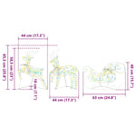 Led Reinsdyr Med 60 Led 3 Pcs Varmhvit Pet