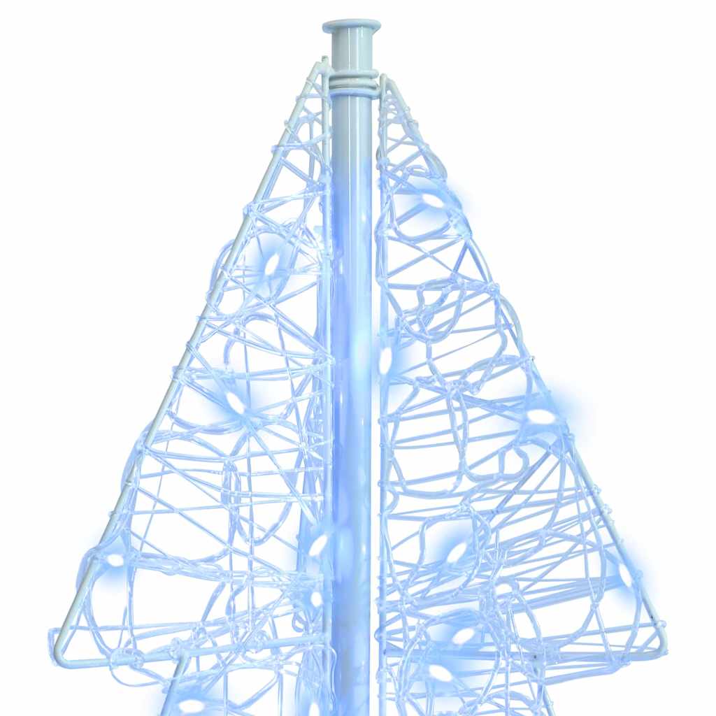 Juletre Med 100 Led Kald Hvit 120 Cm Akryl