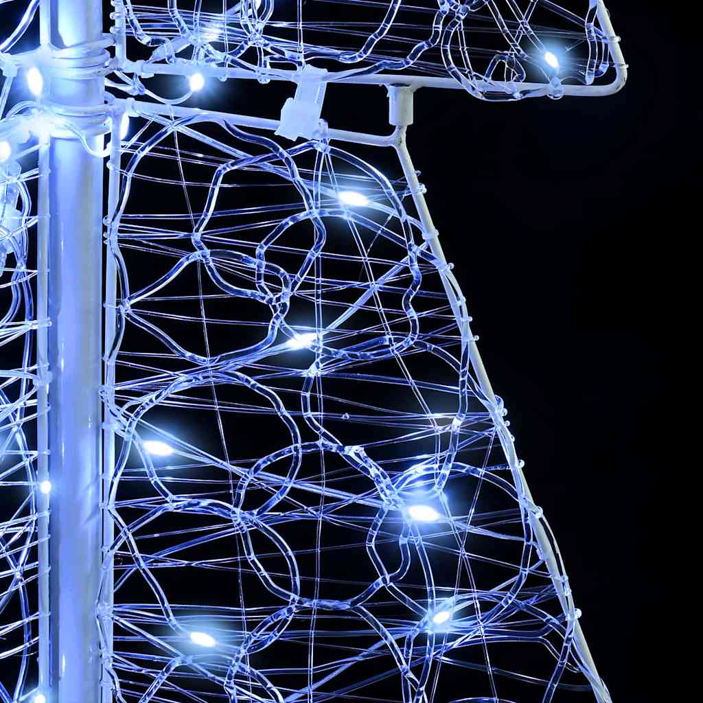 Juletre Med 100 Led Kald Hvit 120 Cm Akryl