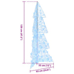 Juletre Med 100 Led Kald Hvit 120 Cm Akryl