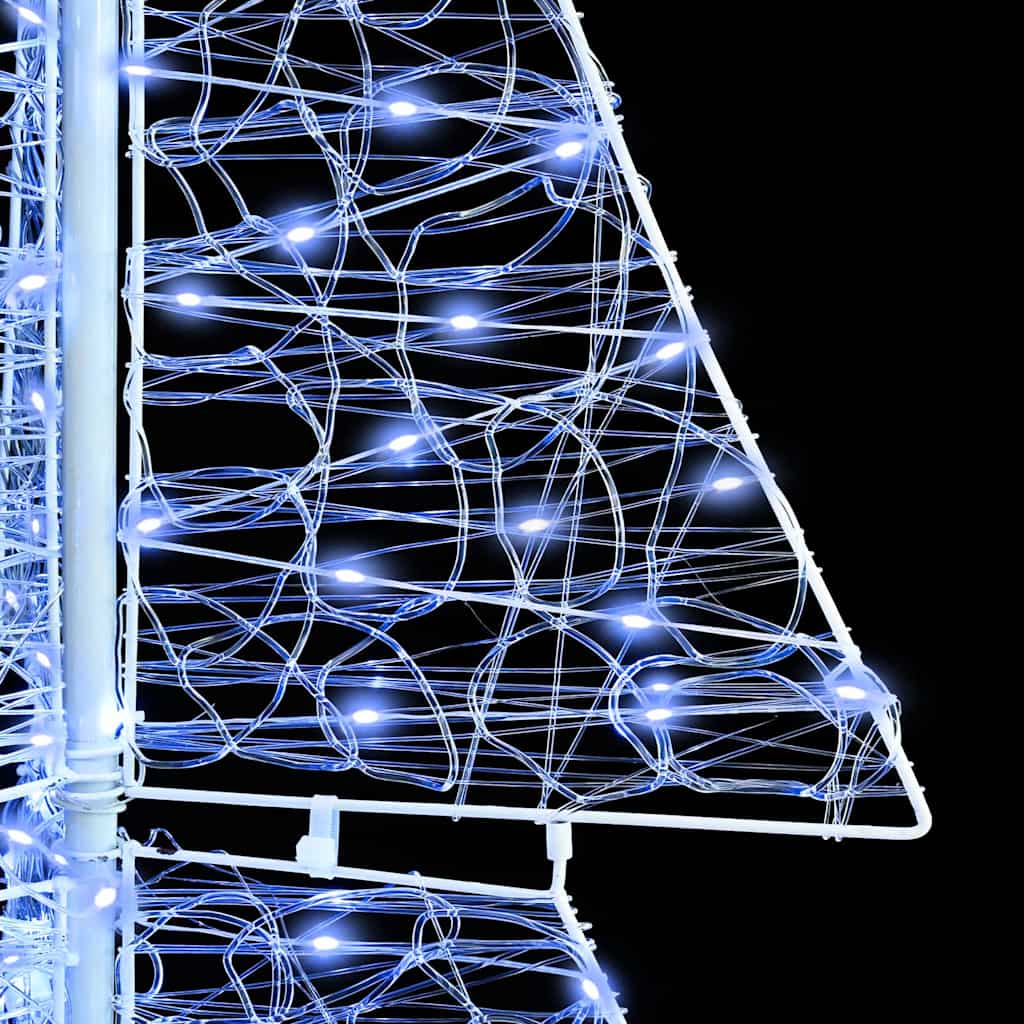 Juletre Med 240 Led Kald Hvit 180 Cm Akryl